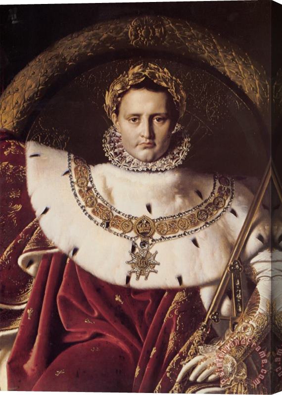 Jean Auguste Dominique Ingres Napoleon I on His Imperial Throne [detail] Stretched Canvas Painting / Canvas Art